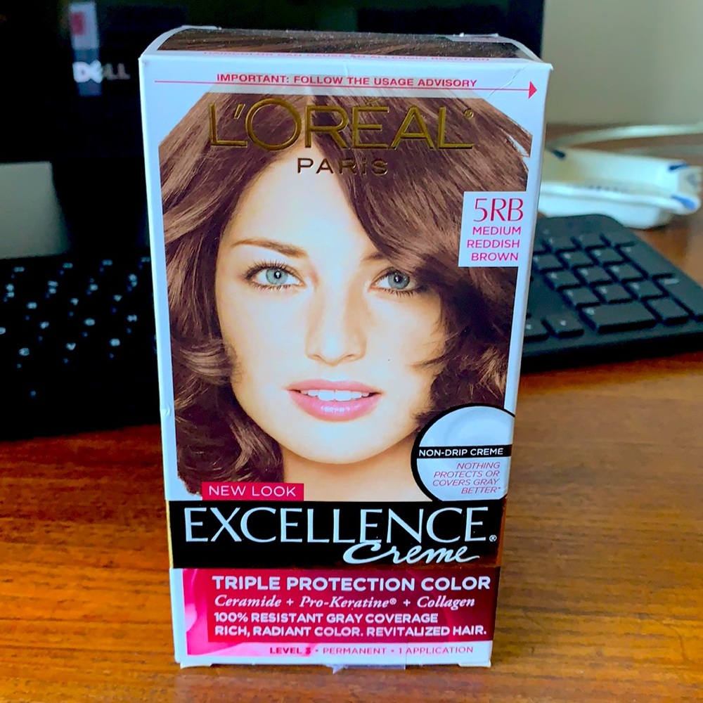 Hair color medium reddish brown